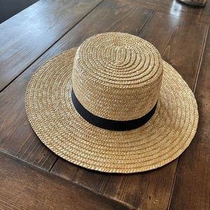 Aritzia Straw Boater Hat
